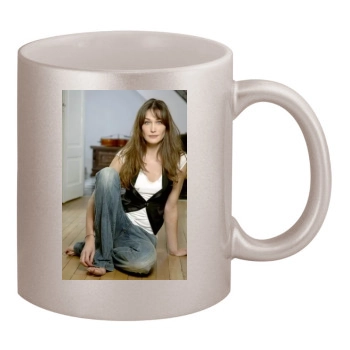 Carla Bruni 11oz Metallic Silver Mug