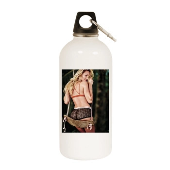 Candice Swanepoel White Water Bottle With Carabiner