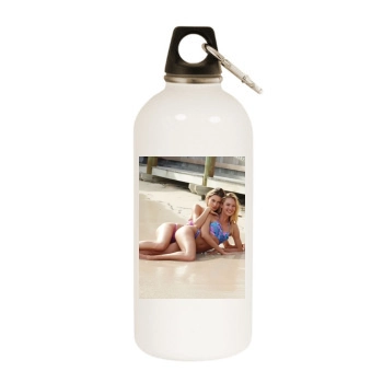 Candice Swanepoel White Water Bottle With Carabiner