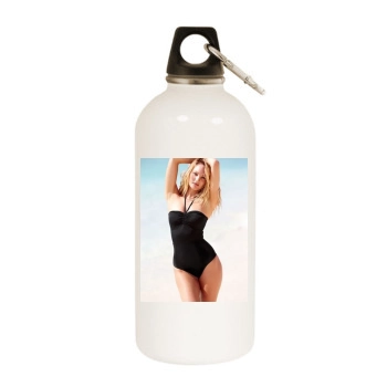 Candice Swanepoel White Water Bottle With Carabiner