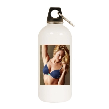 Candice Swanepoel White Water Bottle With Carabiner