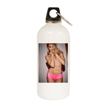 Candice Swanepoel White Water Bottle With Carabiner