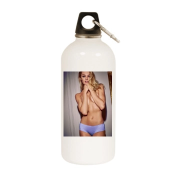 Candice Swanepoel White Water Bottle With Carabiner