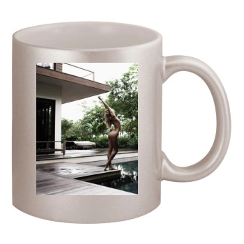 Candice Swanepoel 11oz Metallic Silver Mug