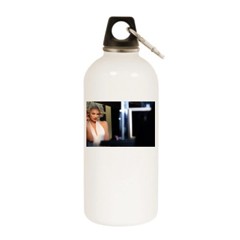 Candice Swanepoel White Water Bottle With Carabiner