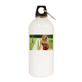 Caroline Wozniacki White Water Bottle With Carabiner