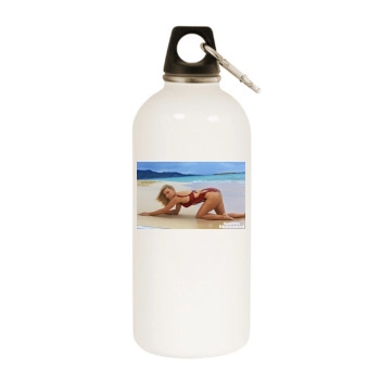 Caroline Wozniacki White Water Bottle With Carabiner