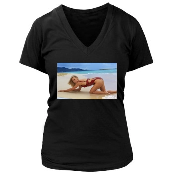 Caroline Wozniacki Women's Deep V-Neck TShirt