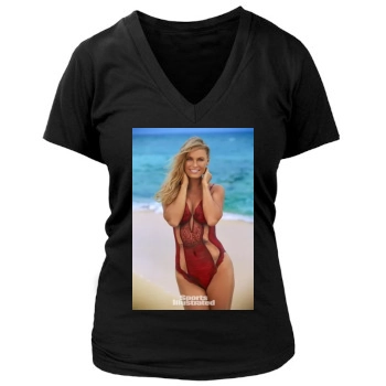 Caroline Wozniacki Women's Deep V-Neck TShirt