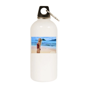 Caroline Wozniacki White Water Bottle With Carabiner