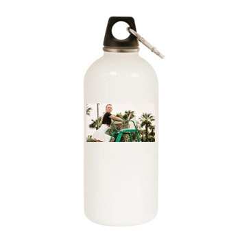 Caroline Wozniacki White Water Bottle With Carabiner