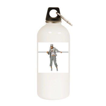 Cassie Ventura White Water Bottle With Carabiner