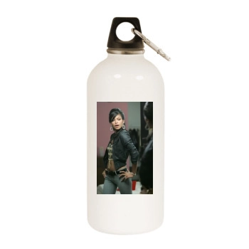 Cassie Ventura White Water Bottle With Carabiner