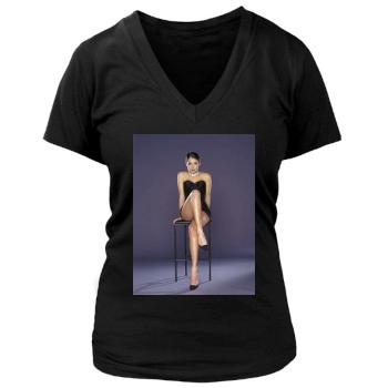 Cat Deeley Women's Deep V-Neck TShirt