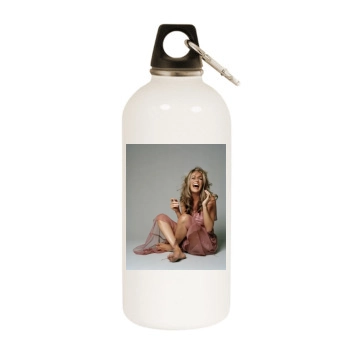 Cat Deeley White Water Bottle With Carabiner