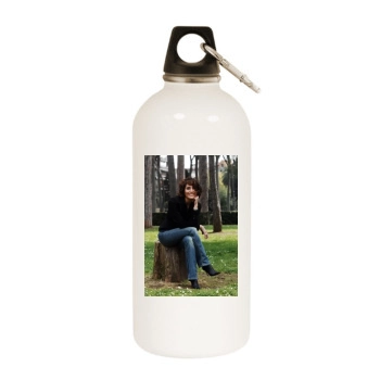 Caterina Murino White Water Bottle With Carabiner