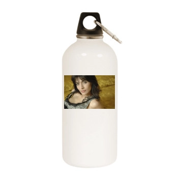 Caterina Murino White Water Bottle With Carabiner