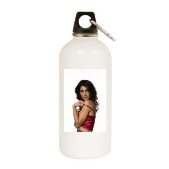 Caterina Murino White Water Bottle With Carabiner