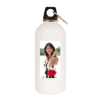 Caterina Murino White Water Bottle With Carabiner