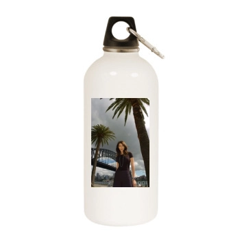 Caterina Murino White Water Bottle With Carabiner