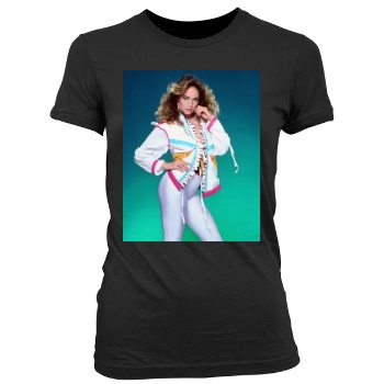 Catherine Bach Women's Junior Cut Crewneck T-Shirt