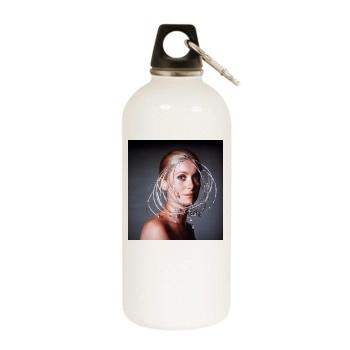 Catherine Deneuve White Water Bottle With Carabiner