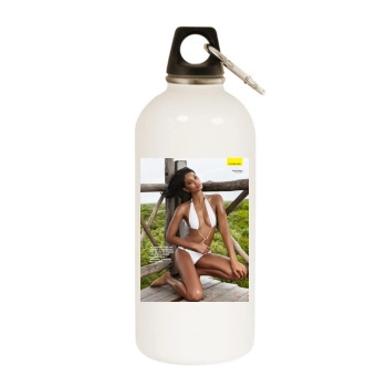 Chanel Iman White Water Bottle With Carabiner