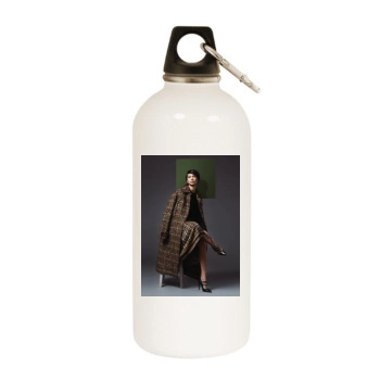 Chanel Iman White Water Bottle With Carabiner