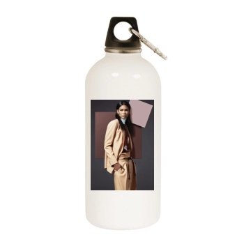 Chanel Iman White Water Bottle With Carabiner