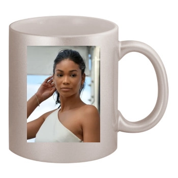 Chanel Iman 11oz Metallic Silver Mug