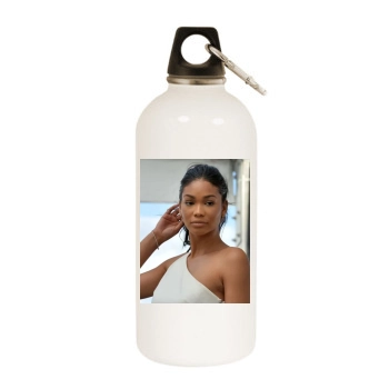 Chanel Iman White Water Bottle With Carabiner