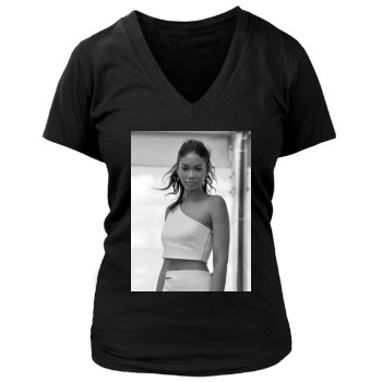 Chanel Iman Women's Deep V-Neck TShirt