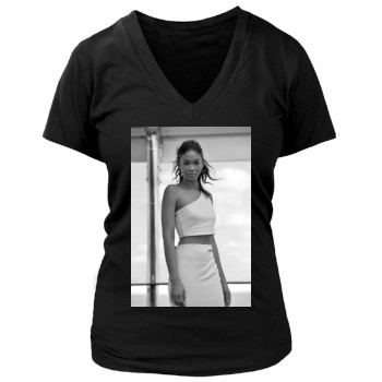 Chanel Iman Women's Deep V-Neck TShirt