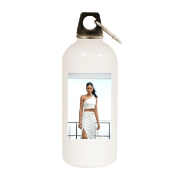 Chanel Iman White Water Bottle With Carabiner