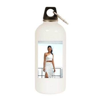 Chanel Iman White Water Bottle With Carabiner