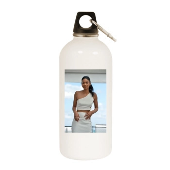 Chanel Iman White Water Bottle With Carabiner