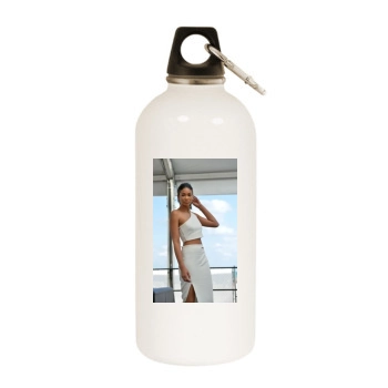 Chanel Iman White Water Bottle With Carabiner