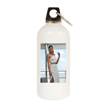 Chanel Iman White Water Bottle With Carabiner