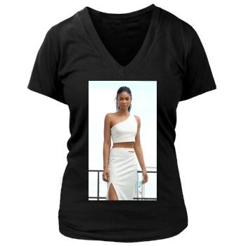 Chanel Iman Women's Deep V-Neck TShirt