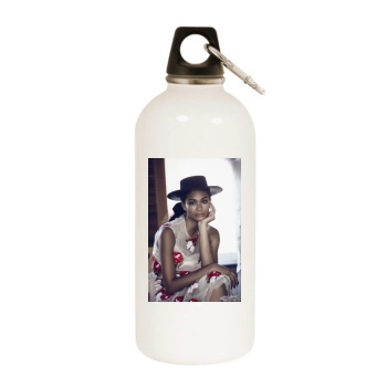 Chanel Iman White Water Bottle With Carabiner