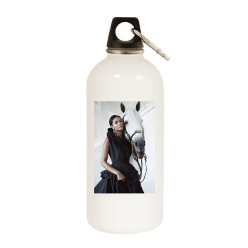 Chanel Iman White Water Bottle With Carabiner