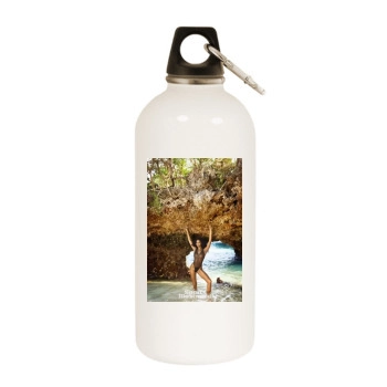 Chanel Iman White Water Bottle With Carabiner