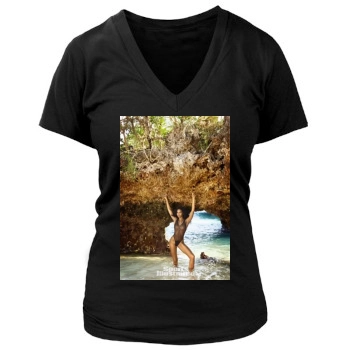 Chanel Iman Women's Deep V-Neck TShirt