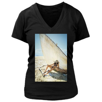 Chanel Iman Women's Deep V-Neck TShirt