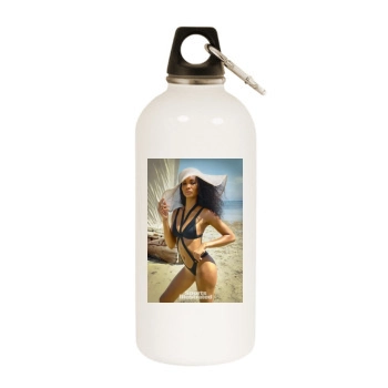 Chanel Iman White Water Bottle With Carabiner