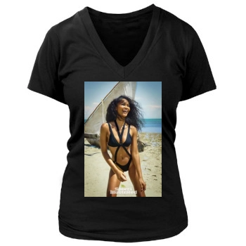 Chanel Iman Women's Deep V-Neck TShirt