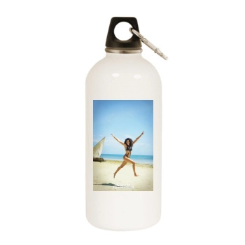 Chanel Iman White Water Bottle With Carabiner