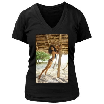 Chanel Iman Women's Deep V-Neck TShirt