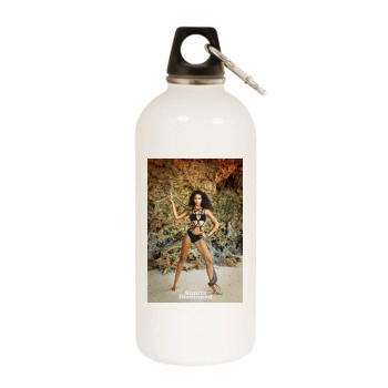 Chanel Iman White Water Bottle With Carabiner