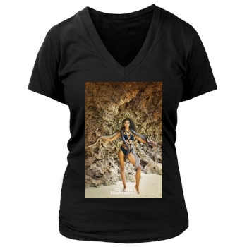 Chanel Iman Women's Deep V-Neck TShirt